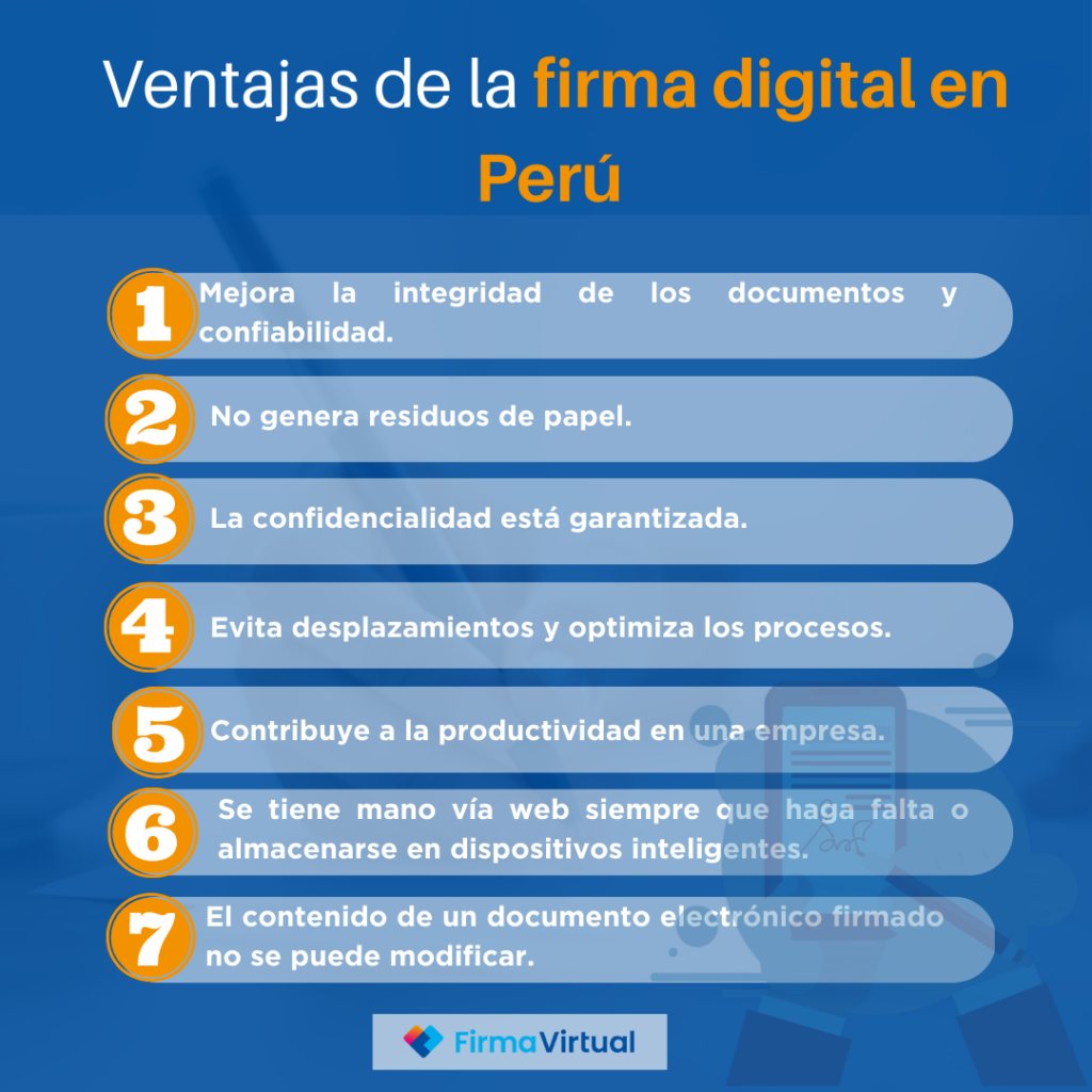 FirmaVirtual - Ventajas firma digital en Perú