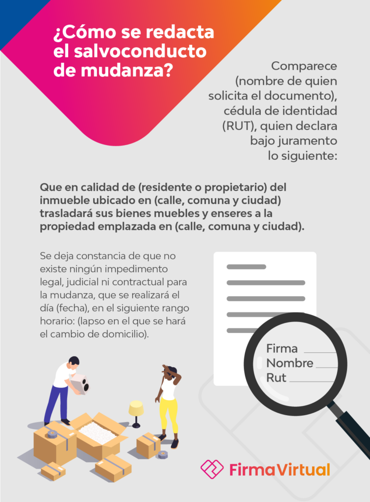 infografía salvoconducto de mudanza