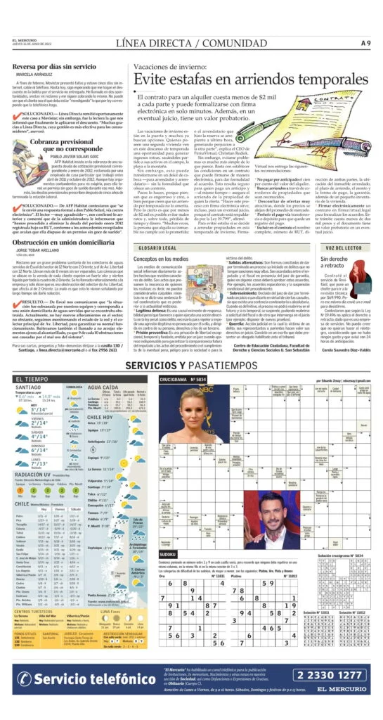 El Mercurio Chile 6 tips de como evitar estafas en arriendos temporales